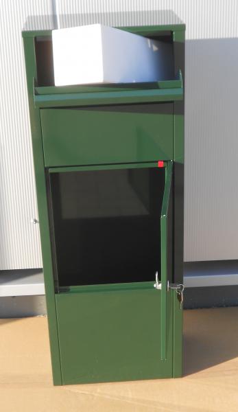 Paketbriefkasten Mefa Hazel 477 Moosgrün RAL 6005 Sonderfarbe